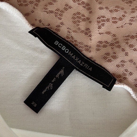 White Lace Midi Dress BCBGMaxAzria Size XS - Picture 3 of 4